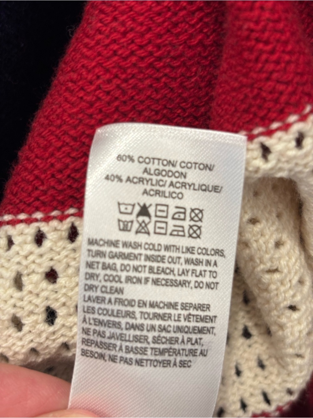 NWT Lucky Brand American Flag Knit Zip Hoodie Sweater - S - Picture 9 of 9